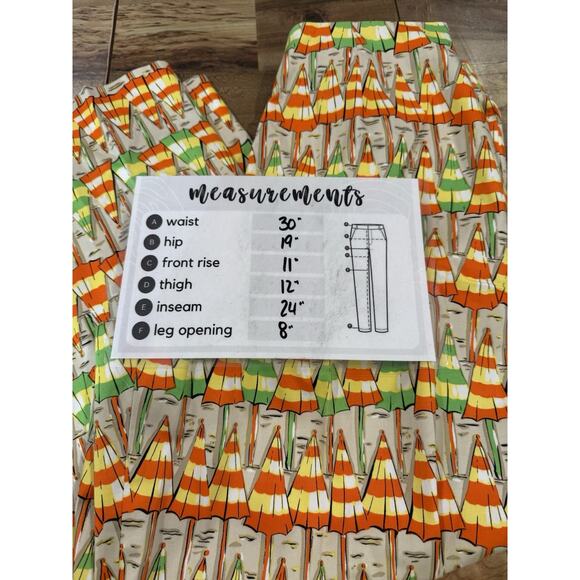 Eric casual bright Beach Umbrella Pattern capri Pants W/stretch size 10 - Picture 6 of 6